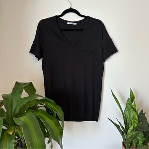 T by Alexander Wang Black Basic Pocket Tee